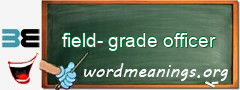 WordMeaning blackboard for field-grade officer